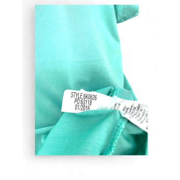 VINEYARD VINES | M | Polo Top Collared Short Sleeve Teal Womens Shirt Golf - Picture 7 of 7